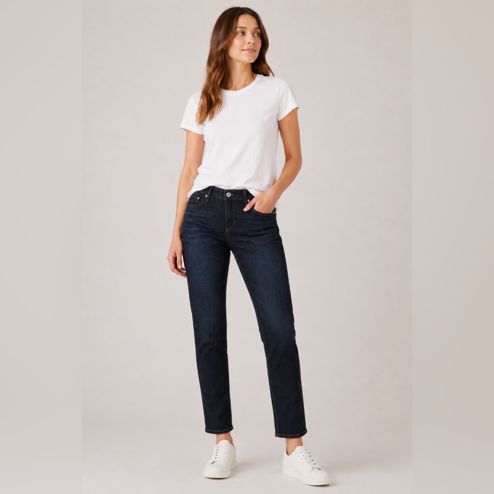 Rag & Bone Dre Slim Boyfriend Jeans Beverly Wash Dark Indigo 28 W1590K510BEV